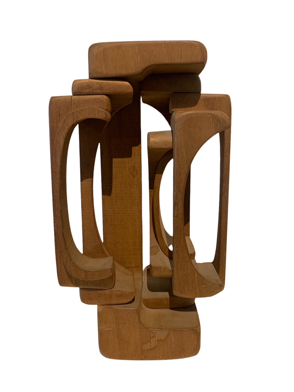 BRIAN WILLSHER, BRITISH, 1930 - 2010, A 20TH CENTURY CARVED WOOD ABSTRACT SCULPTURE Articulated