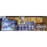A LARGE COLLECTION OF VINTAGE CRYSTAL GLASSES TO INCLUDE WATERFORD AND EDINBURGH Comprising