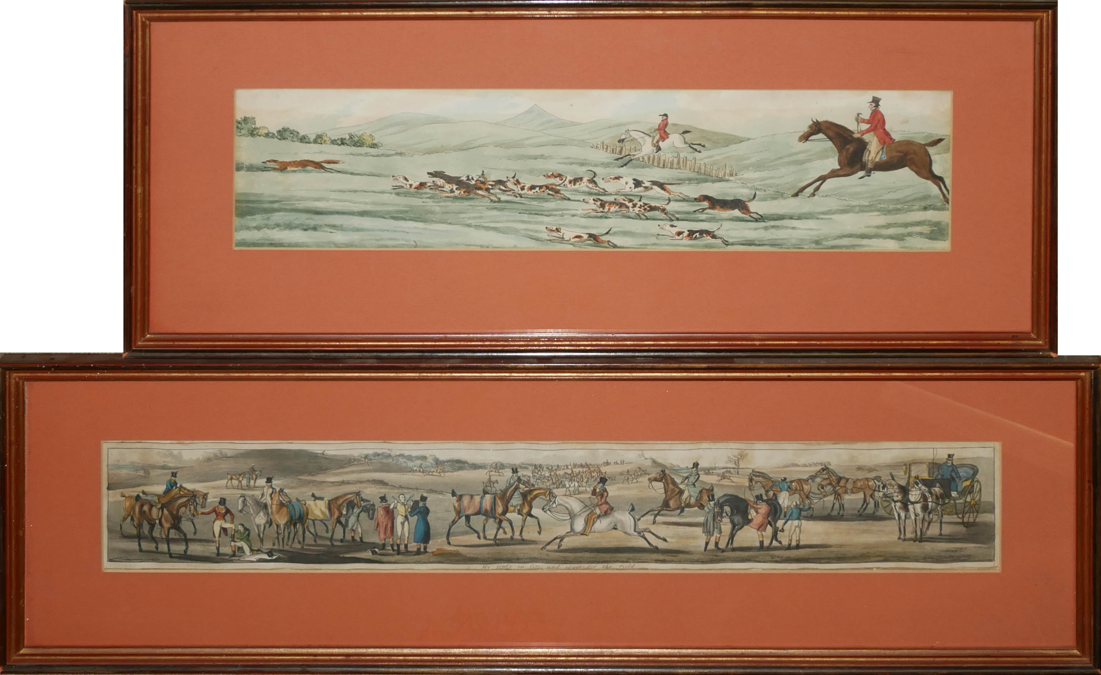 AN EARLY 20TH CENTURY WATERCOLOUR, HUNTING SCENE Unsigned, Circa 1900 - 1930, an early 19th - Image 2 of 3
