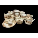 STAFFORDSHIRE, AN EXTENSIVE LATE VICTORIAN JAPANESE DESIGN TEA SERVICE A standard Victorian tea