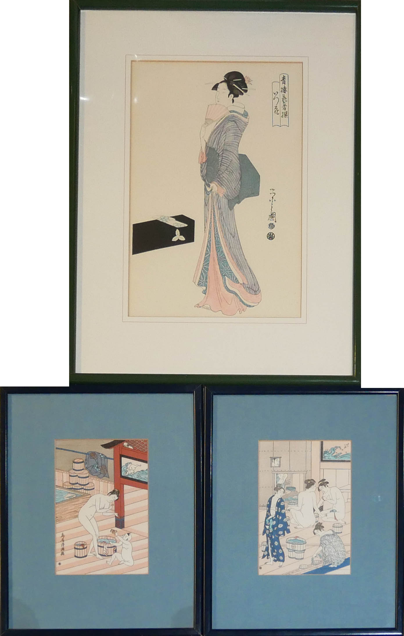 A PAIR OF EARLY 20TH CENTURY JAPANESE SHOWA PERIOD 1926 - 1989 WOODBLOCK PRINTS Both depicting