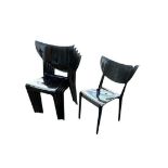 PHILIP STARK FOR TOG, EMMA SAO, SIX STACKING CHAIRS AND TWO ARMRESTS. (56cm x 40cm x 97cm)