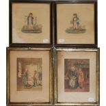 A PAIR OF 19TH CENTURY BAXTER PRINTS Titled 'Stolen Pleasures and Short Change', and two early
