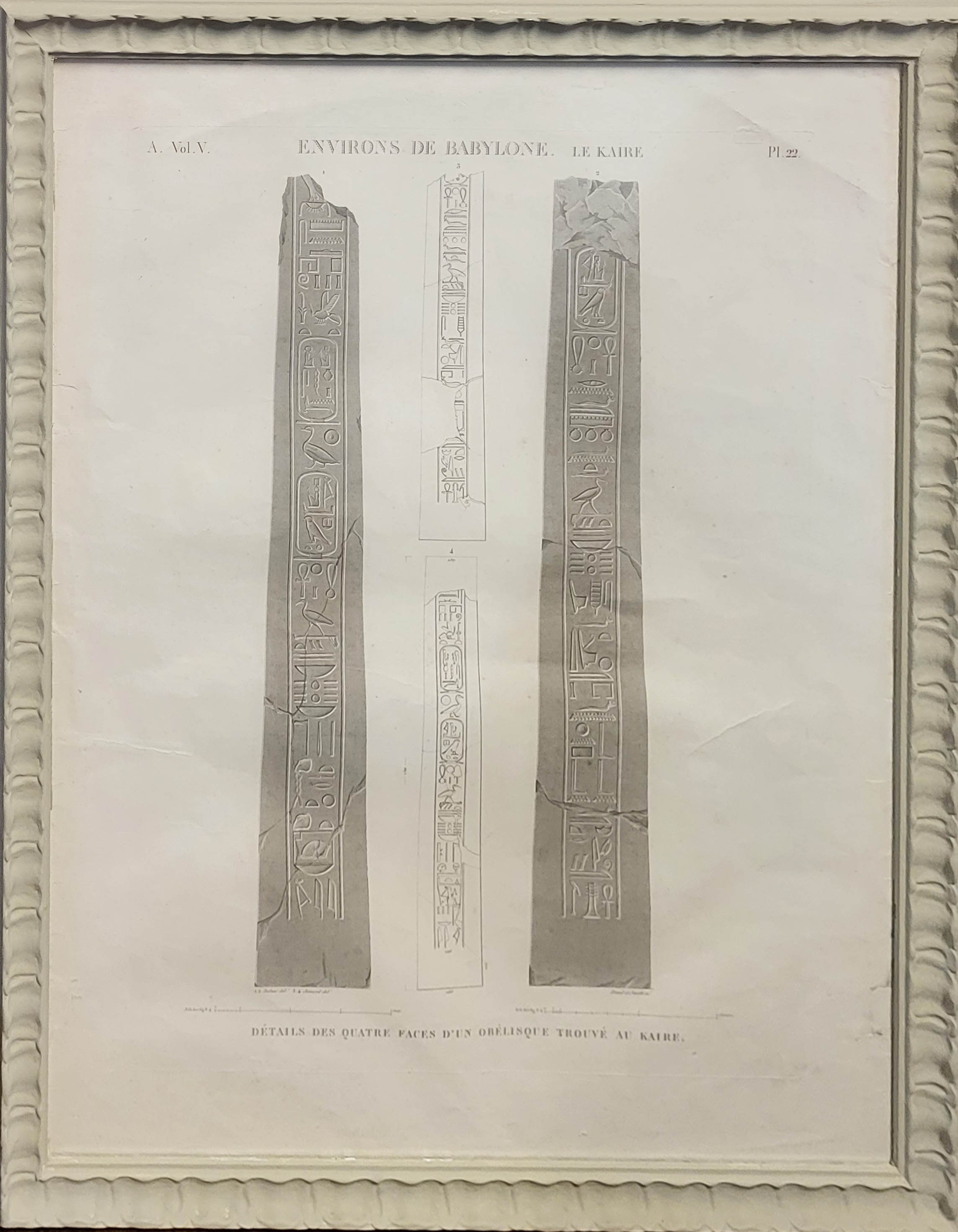 A SET OF FOUR 19TH CENTURY BLACK AND WHITE ARCHITECTURAL ENGRAVINGS Egyptian scenes, a pair