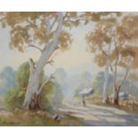 FRANK MUTSAERS, 1920 - 2005, AUSTRALIAN, OIL ON BOARD Titled 'Start of Autumn, Todangie', signed,