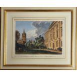AFTER JMW TURNER, 1775 - 1851, A HAND COLOURED ENGRAVING Titled 'A View of The Cathedral of