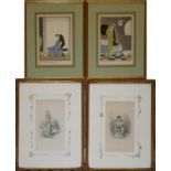 A PAIR OF FRENCH ART DECO FASHION COLOURED PRINTS One signed 'Tito', both bearing the French Picture