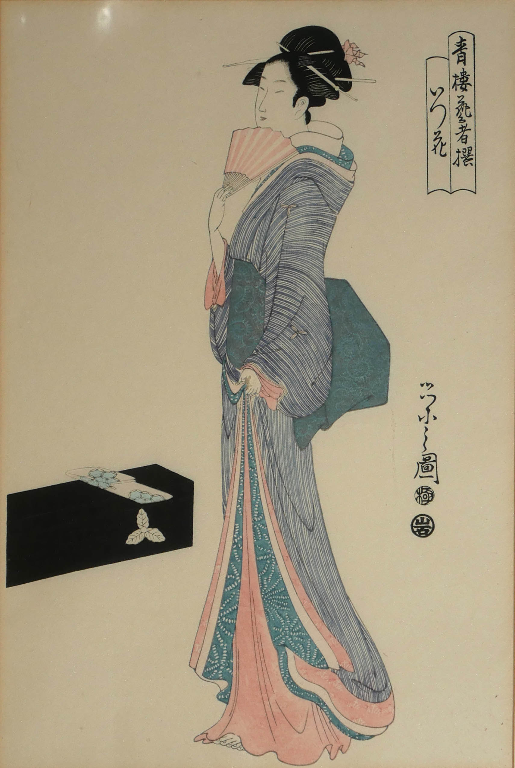 A PAIR OF EARLY 20TH CENTURY JAPANESE SHOWA PERIOD 1926 - 1989 WOODBLOCK PRINTS Both depicting - Image 2 of 3