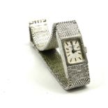 ROTARY, A VINTAGE STAINLESS STEEL LADIES' WRISTWATCH Having a rectangular dial. (5cm x 1cm)