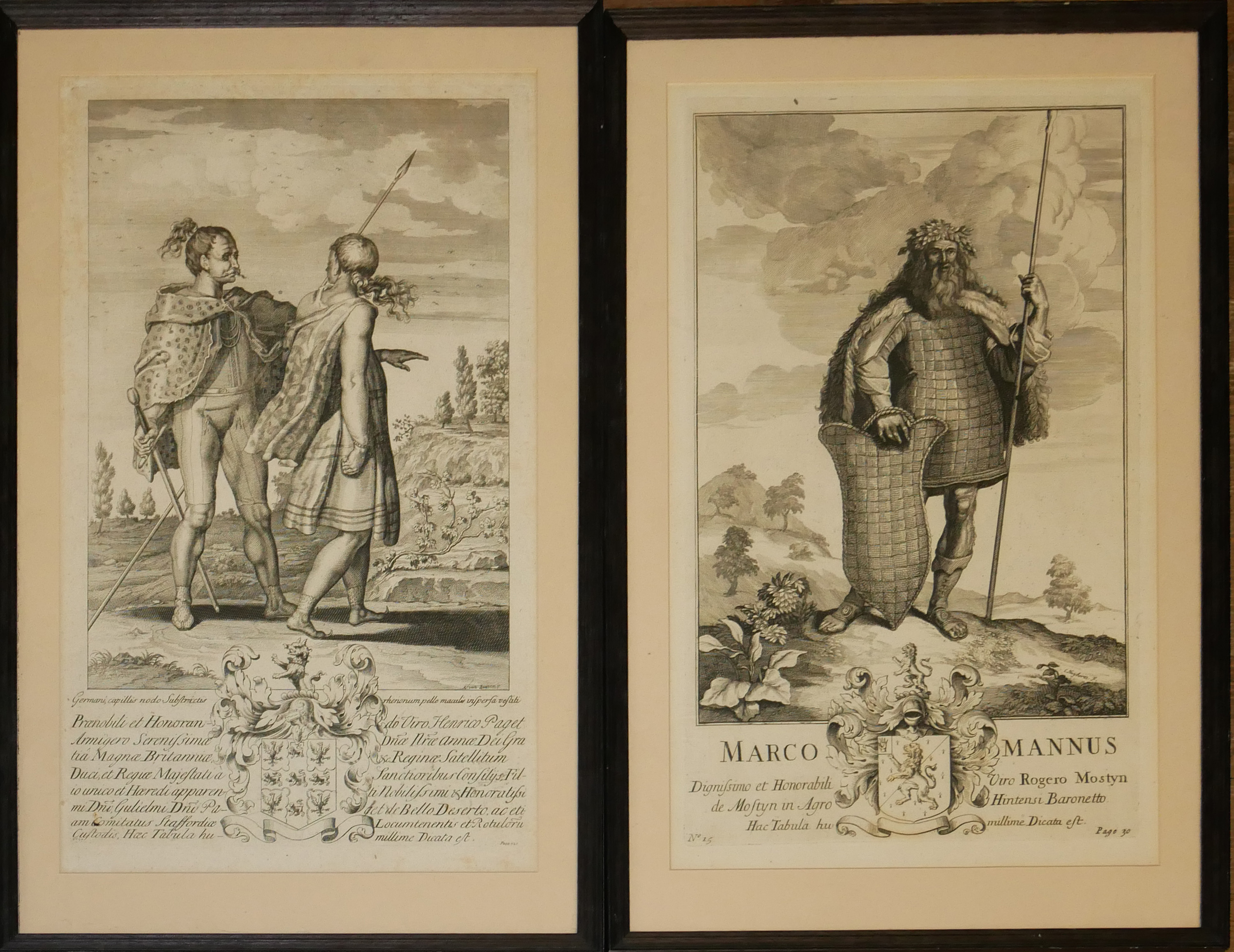 AFTER ROBERT VAN AUDENAERDE, 1663 - 1743, TWO 18TH CENTURY BLACK AND WHITE ENGRAVINGS Titled ' - Image 2 of 3