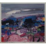 HAMISH MACDONALD, 1935 - 2008, A SIGNED LIMITED EDITION LANDSCAPE PRINT Titled' Ayrshire Coastline',