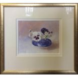 PAMELA KAY, ARCA, RWS, RBA, NEAC, B. 1939, A GILT FRAMED AND GLAZED SIGNED WATERCOLOUR 'Lilac,