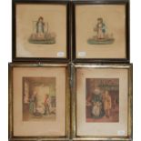 A PAIR OF 19TH CENTURY BAXTER PRINTS Titled 'Stolen Pleasures and Short Change', and two early