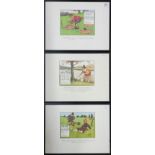 ROMBIE, CHARLES, 1885 - 1967, THREE 'RULES OF GOLF' LITHOGRAPHS No's: 4, 18 and 32, signed, dating