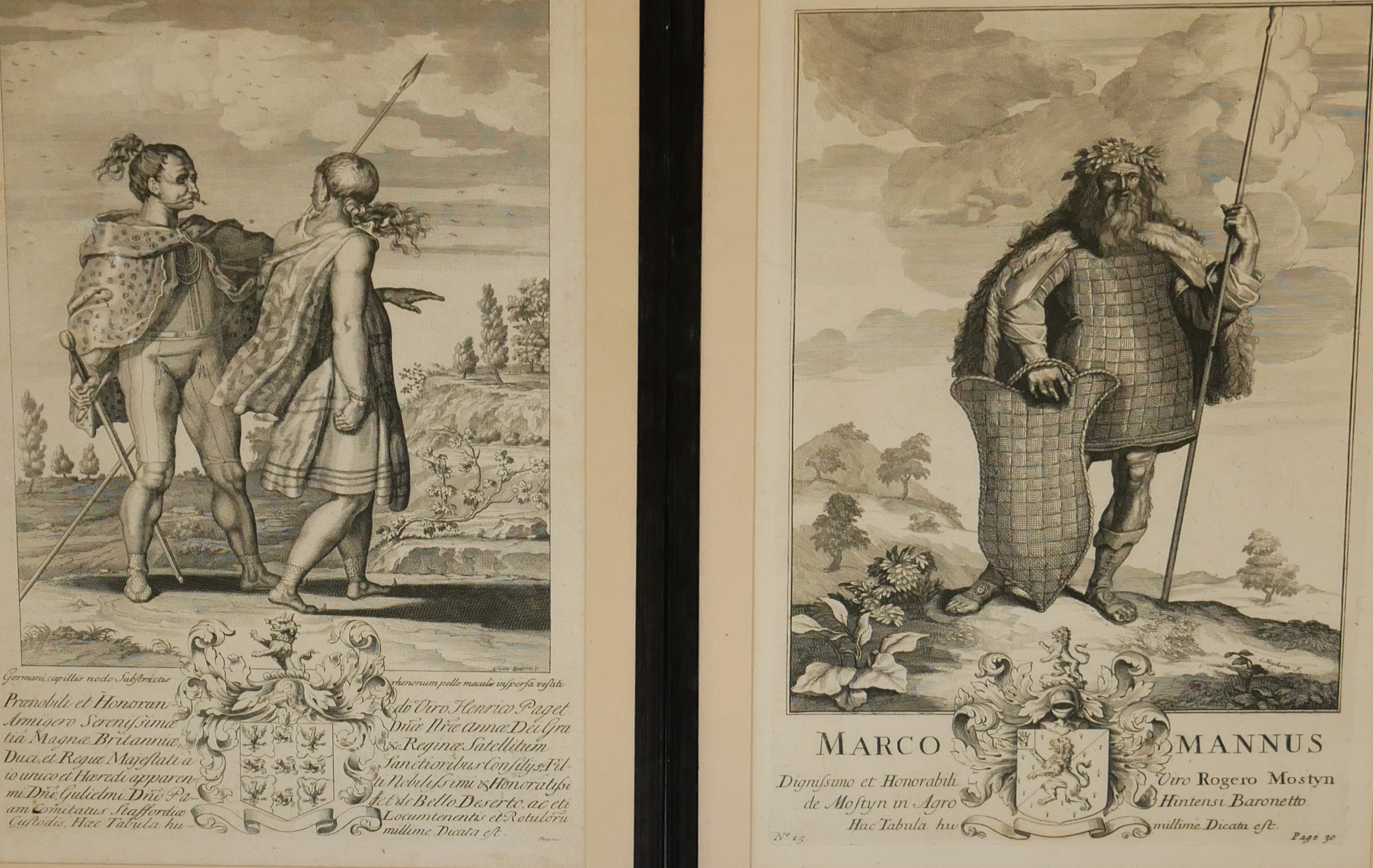 AFTER ROBERT VAN AUDENAERDE, 1663 - 1743, TWO 18TH CENTURY BLACK AND WHITE ENGRAVINGS Titled '