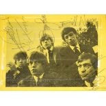 WITHDRAWN THE ROLLING STONES, AN ORIGINAL AUTOGRAPHED PHOTOGRAPHIC POSTCARD A black and white