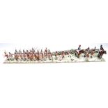 20TH FOOT DRAWN UP IN LINE 1809 DIORAMAS With Command Party, snowy conditions. (35) Condition: