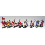 THIRTY MEDIEVAL KNIGHTS To include eight recast mounted Knights of Agincourt, very neatly painted in