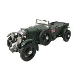 A FRANKLIN MINT DIECAST MODEL OF A 1929 BENTLEY BLOWERS SUPERCHARGED RACER, BRITISH RACING GREEN,