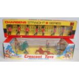 A CRESCENT TOYS NO. 3007 MEDIEVAL KNIGHTS AND CATAPULT SET Appears as issued in original window