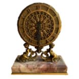 E.F. CALDWELL & CO. INC. NEW YORK, A FINE LATE 19TH CENTURY AMERICAN GILT BRONZE CLOCK The