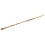 AN 18CT ROSE GOLD ROUND BRILLIANT CUT DIAMOND LINE BRACELET. (Approx diamonds 7.00ct) Boxed.