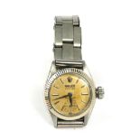 A VINTAGE LADIES ROLEX OYSTER PRECISION WATCH, manually-wound, with rare minute repeater hand. Fully