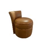 JASPER CONRAN, A TAN LEATHER DRESSING CHAIR.