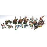 NEW TOY SOLDIER NAPOLEONIC FIRST EMPIRE GUN TEAM RHA GUN WITH CREW Two other cannon, Highlanders,