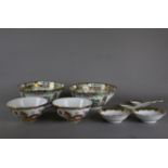 A pair of Chinese Canton porcelain cabinet bowls and a dinner set, 20th century. D: 18.5cm Cabinet