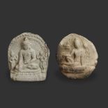Two moulded pottery Tsa Tsa Plaques Song dynasty and Ming dynasty PROPERTY FROM THE COLIN HART