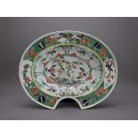 A good 'famille verte' Barber's Bowl, Kangxi Period, Qing DynastyL: 35cm, W: 28cm A good 'famille