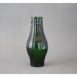 A Green 'Pekin Glass' Vase, incised four character mark of Qianlong to baseH: 20cm A Green 'Pekin