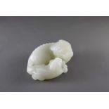 A celadon Jade 'Beasts' Group, 18th CenturyL: 8cm, H: 5cm A Fine celadon Jade 'Beasts' Group, 18th