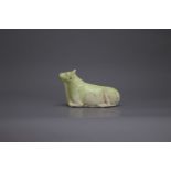 A good strawglazed Pottery Bull, Sui dynasty H: 9cm, L: 15cm PROPERTY FROM THE COLIN HART COLLECTION