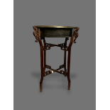 A Chinese brass basin, with wood stand, c. 1900 the basin W: 52.5cm, overall H: 71cm, the basin with