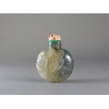 An Agate 'Ducks and Lotus' Snuffbottle, 19th century H: 6.5cm overall An Agate 'Ducks and Lotus'