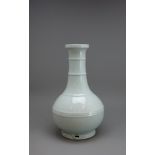 A Guan type Bottle Vase, Yongzheng mark H: 35cm six character seal mark in underglaze blue covered