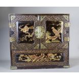 A finest Japanese lacquer jewellery chest, 18th/19th C. 44x23cm Magnificently decorated with gilt