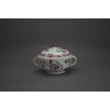A 'famille rose' Ecuelle and Cover, Qianlong Period, Qing Dynasty W: 18.5cm, H: 11cm Of circular