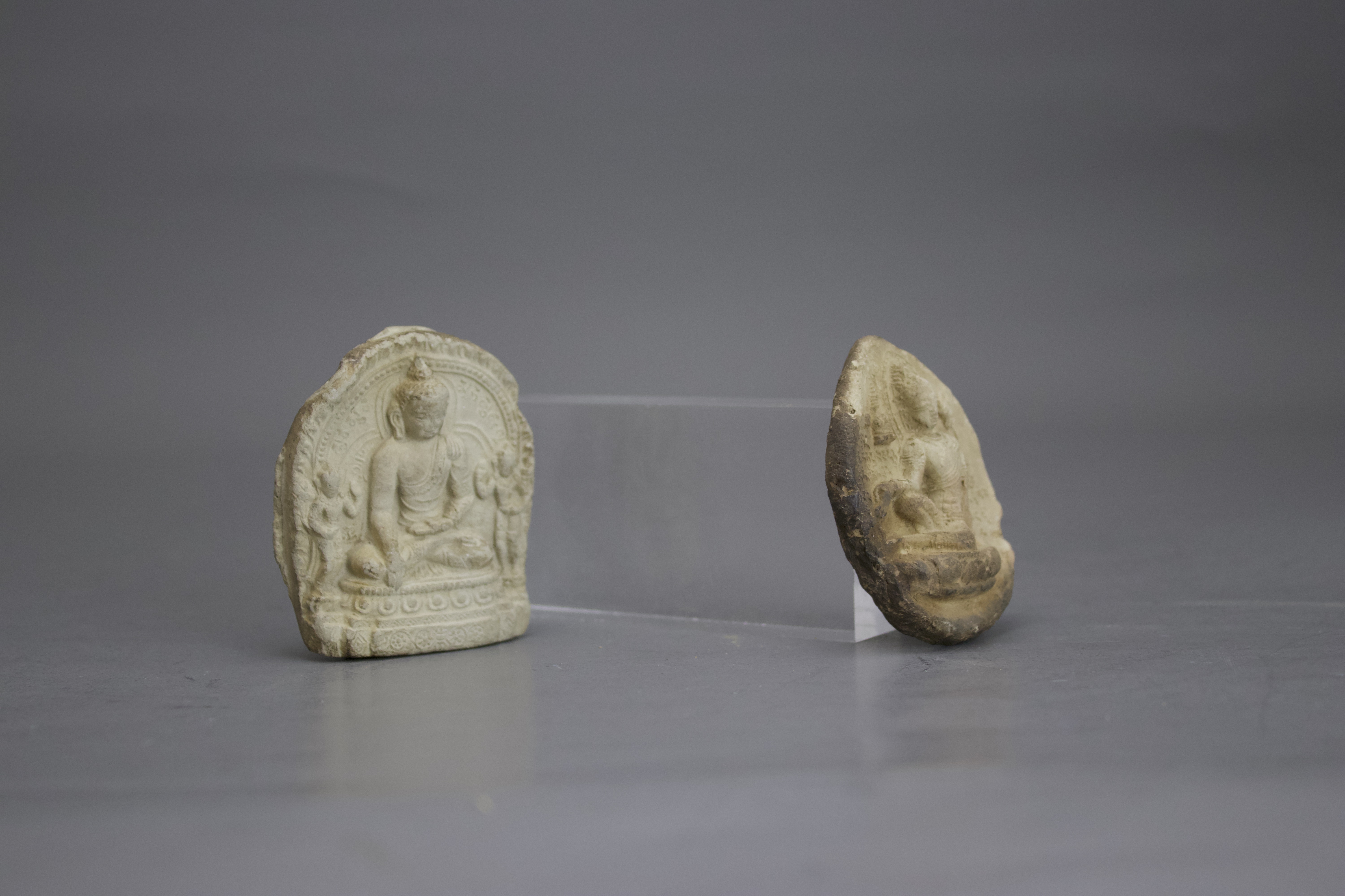 Two moulded pottery Tsa Tsa Plaques Song dynasty and Ming dynasty PROPERTY FROM THE COLIN HART - Image 10 of 11