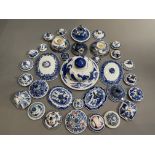 A Set of 33 Blue and White lids, mostly 18th century Including a number in good condition