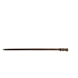 A WALKING STICK INCORPORATING A BRASS TELESCOPE AND COMPASS. (h 99cm) Condition: good
