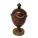 A 20TH CENTURY FABERGÉ STYLE EXOTIC WOOD GILT METAL MOUNTED IMPERIAL MANNER EASTER EGG St.