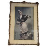 A LATE 19TH CENTURY HAND COLOURED GRAVURE ENGRAVING, SPANISH DANCER, CIRCA 1890 Signed illegible