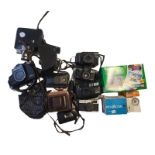 A COLLECTION OF TWENTY VINTAGE CAMERAS Including Yashica U5 and Agfa Family Cine cameras, Olympus