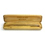 YARD.O.LED - YARDOLETTE, A 9CT GOLD PENCIL Marked ‘375 Birmingham 1959-60’, in original factory
