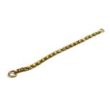 A VICTORIAN 9CT GOLD OVAL SCROLL LINK BRACELET With spherical clasp. (approx 19cm, 11.5g)