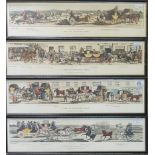 AFTER SIR JOHN DEAN PAUL, 1775 - 1852, A SET OF FOUR 20TH CENTURY HAND COLOURED ENGRAVING Titled '