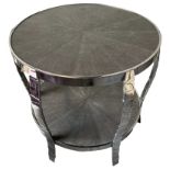 KPL ARAIGNEE TABLE, A decorative Circular contemporary Chrome Centre table RRP price £7995